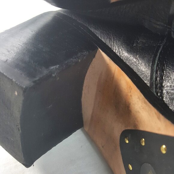 Louise Et Chie Y2K 90s Ankle Booties Boots Black Leather Zip USA Size 10 M - Picture 7 of 9